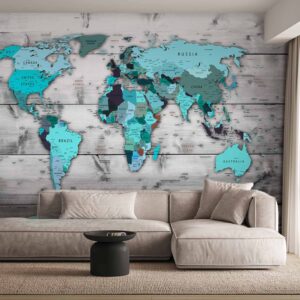 Fotótapéta - World Map: Blue Continents
