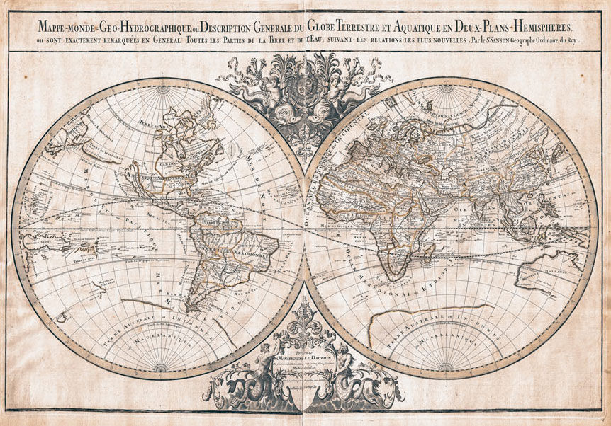 Fotótapéta - Mappe-Monde Geo-Hydrographique - Image 6