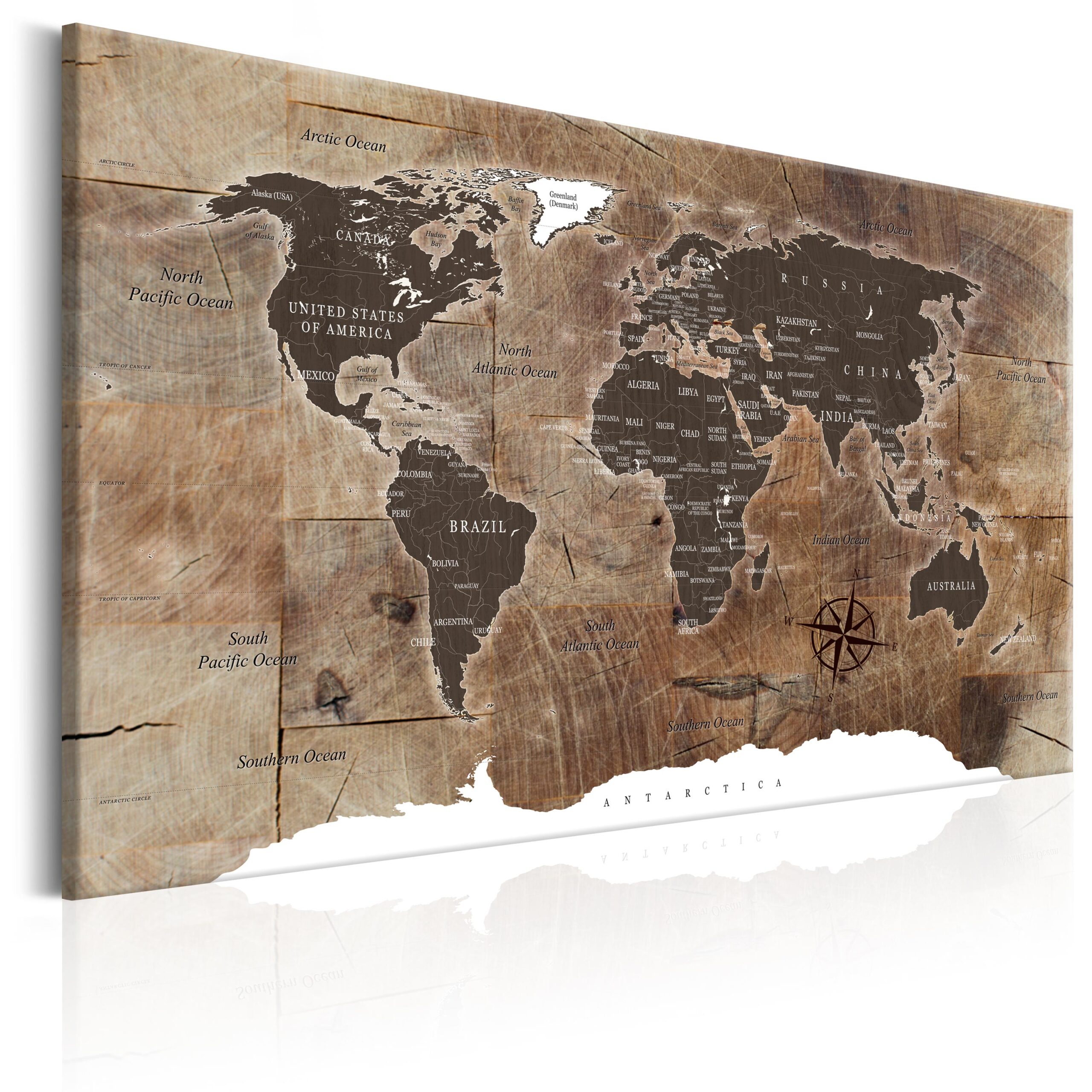 Kép - World Map: Wooden Mosaic - Image 2