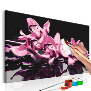 Kifestő - Pink Orchid (Black Background)